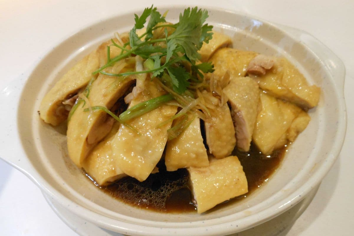 Free Range Chicken in Special Soy Sauce with Ginger and Green onion 薑蔥豉油走地雞