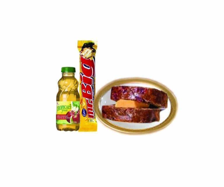 One Jamaican Bun and Cheese - Mr. Big And Fruit Drink
