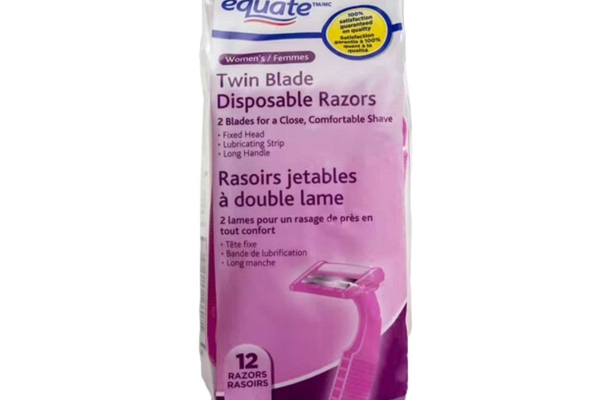 Equate Twin Blade Disposable Razors for Women - 12 Razors