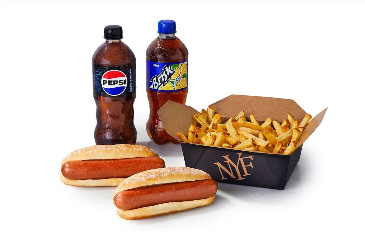 Hot Dog Combo for 2 (Large Fries, Two Hot Dogs, Two Beverages)