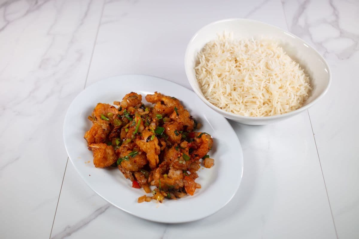55. Szechuan Prawn