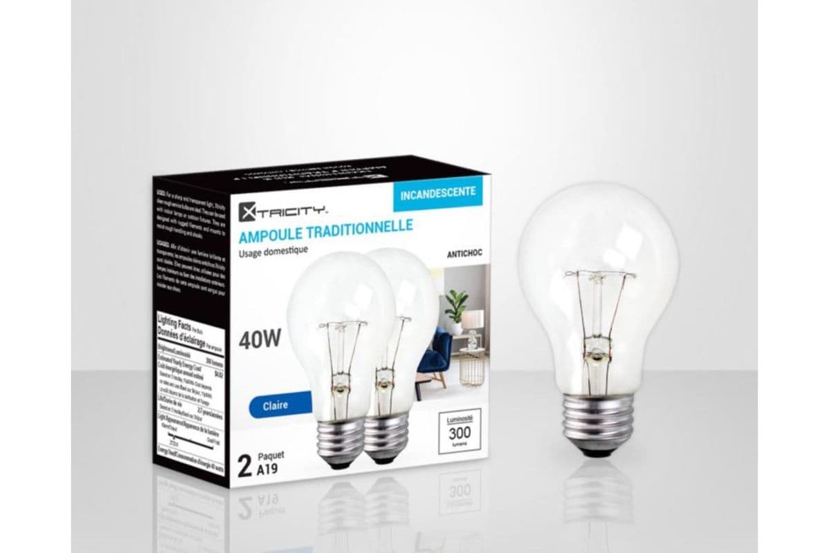 Electric Bulb 40W Clear (2 Pack)