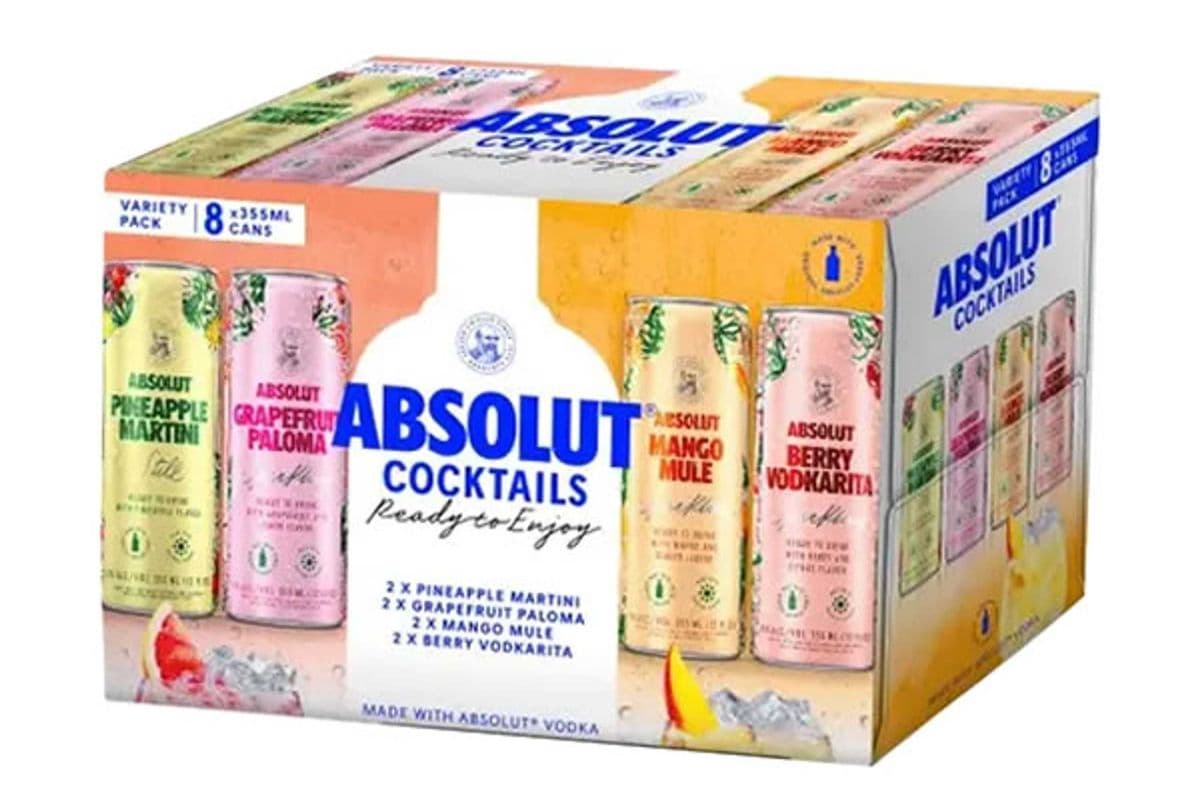 ABSOLUT COCKTAILS VARIETY (8 x 355ml)