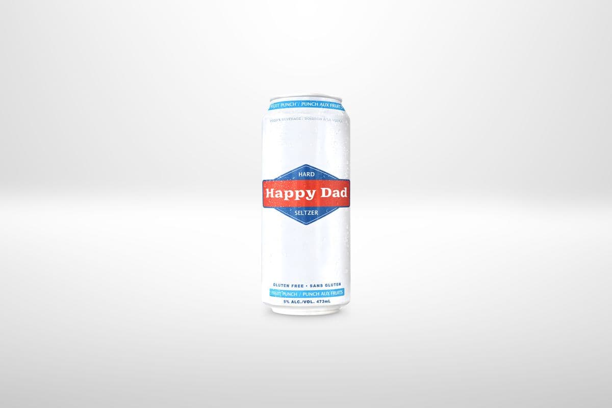 Happy Dad Hard Seltzer Fruit Punch (1 x 473 ml)