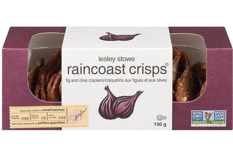 LESLEY STOWE FIG AND OLIVE CRACKERS 150G