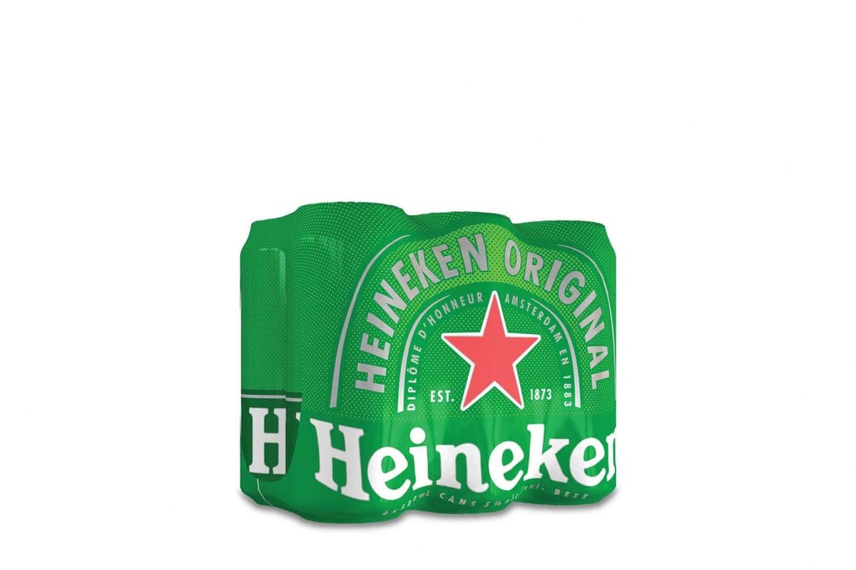 Heineken Original Beer Cans (6 x 500 ml) (6 x 473 ml Cans)