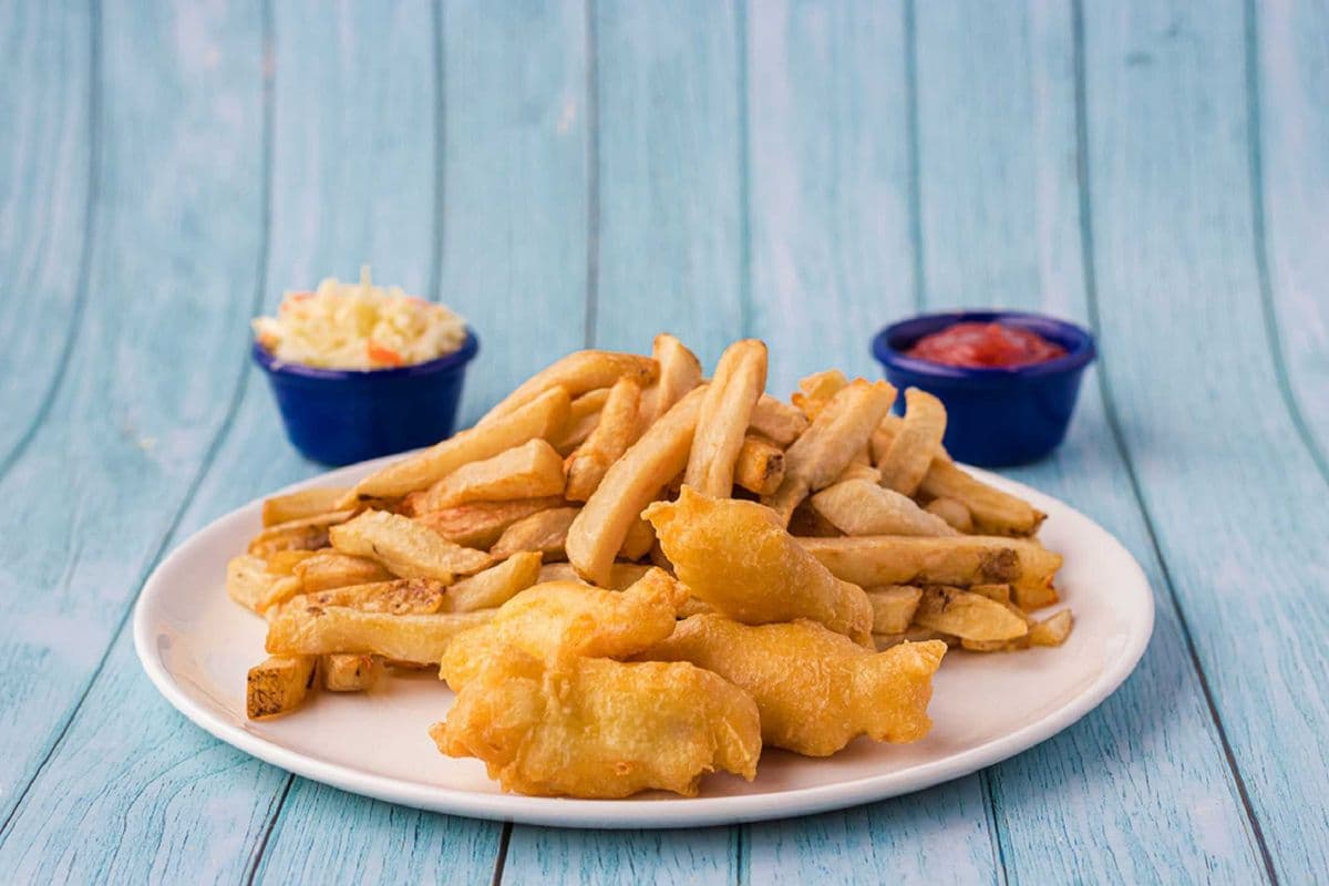 Halibut Fish Crispies and Chips