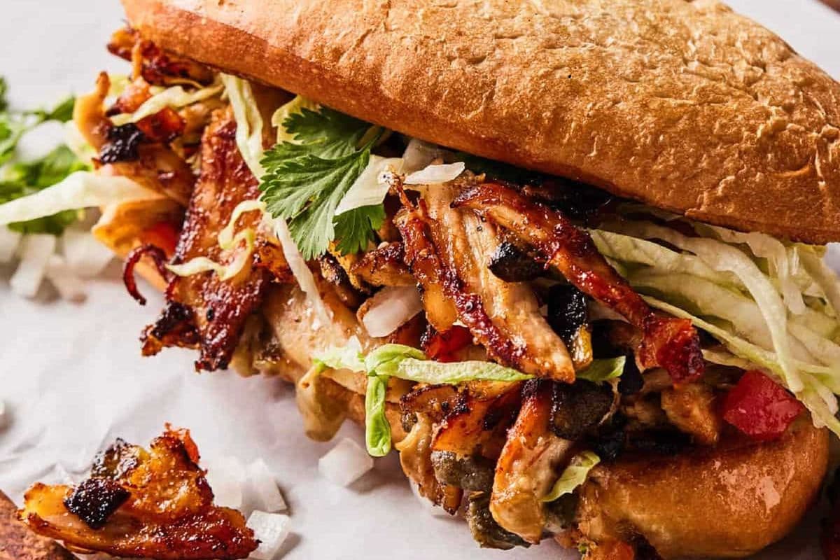 Al pastor chicken Torta