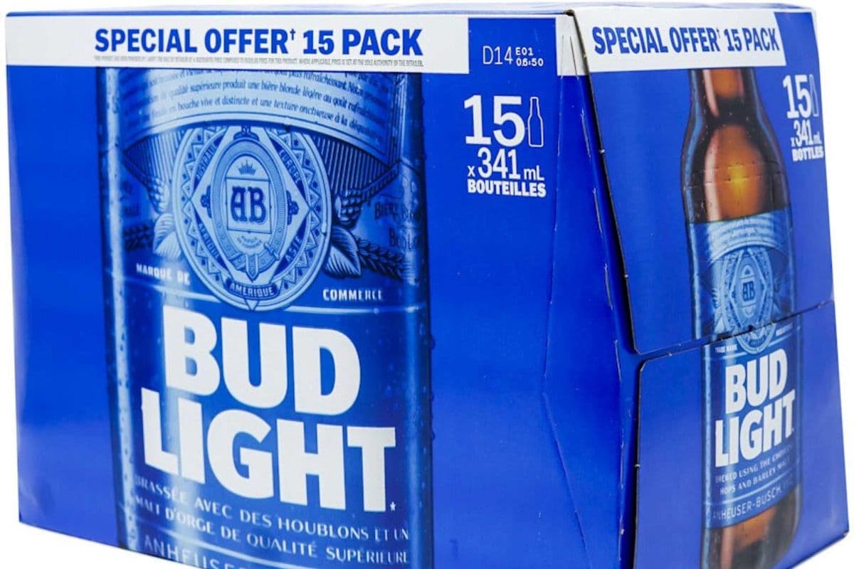 Bud Light Bottles (15 x 341 ml Bottle)