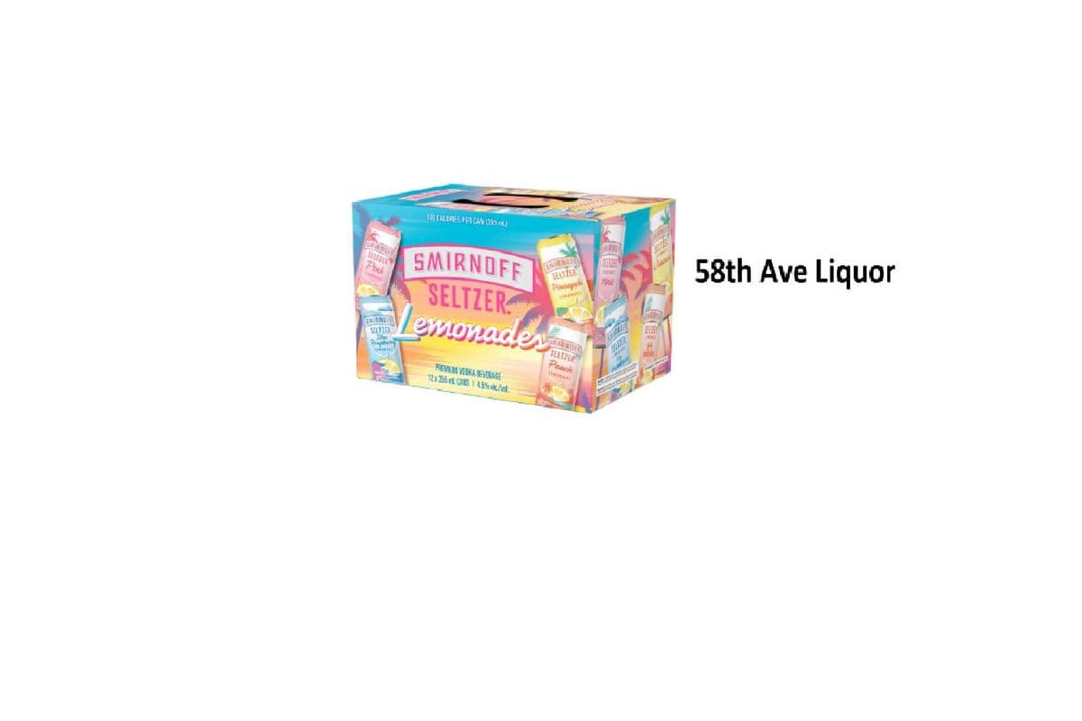 SMIRNOFF SELTZER LEMONADE VARIETY PACK CANS (1 x 12x355ML)