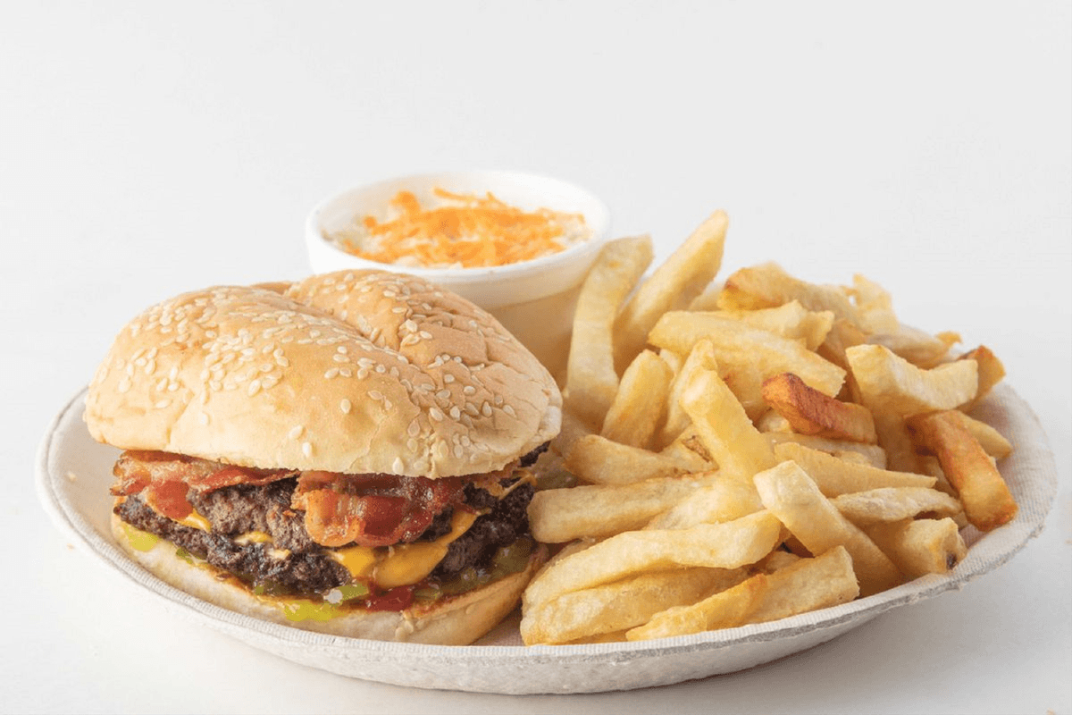 Bacon Double Cheeseburger Platter