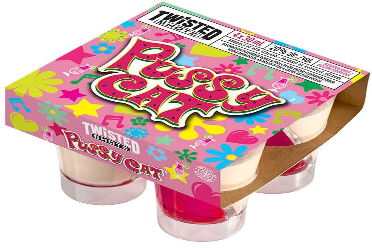 TWISTED SHOTZ PUSSY CAT 4 SHOTS (4 x 30ML)