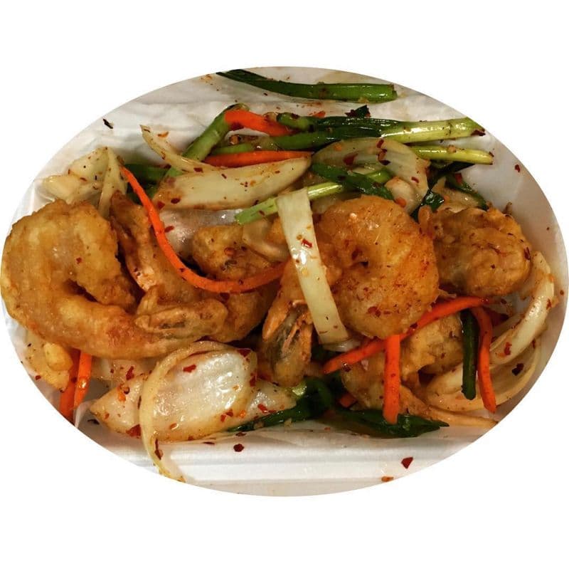 34.a Salt and Pepper Prawns (Battered)