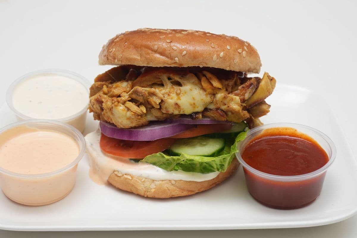 chicken shawarma burger