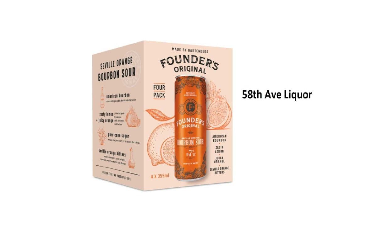 FOUNDER'S ORIGINAL BOURBON SOUR CANS (1 x 4x355ML)