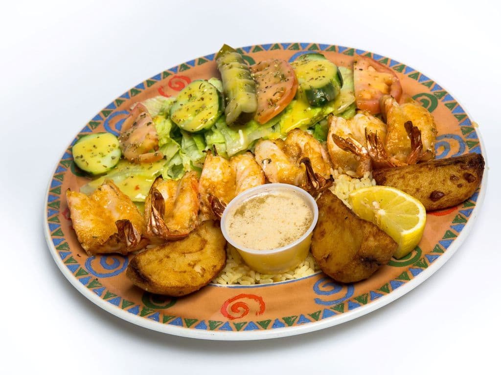 Assiettes de 8 Crevettes  papillons/ 8 Butterfly Shrimp plate