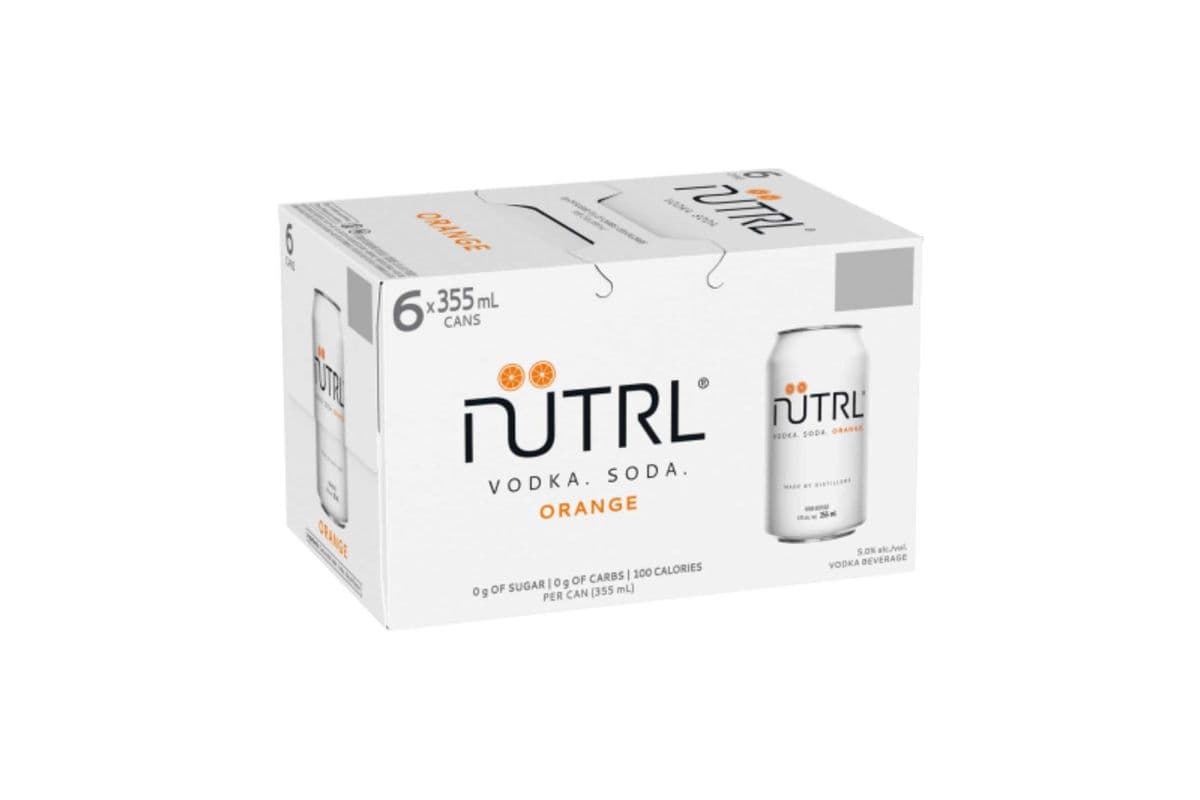 Nutrl Vodka Soda Orange (6 cans) (1 x 6x355ml)