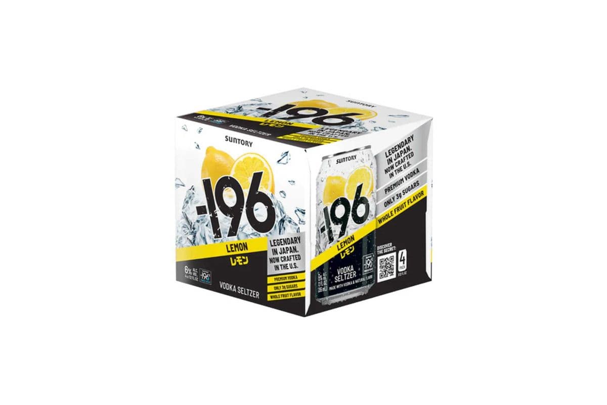 Suntory -196 Lemon Vodka Soda (4 Cans) (1 x 4x355ML)