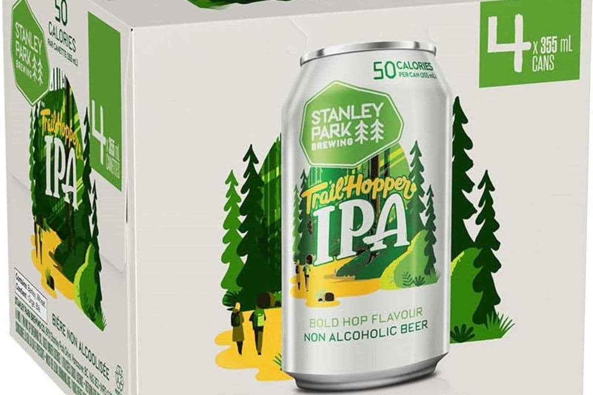 Stanley Park Brew. Trail Hopper IPA Non Alcoholic Beer - 4x355 ml