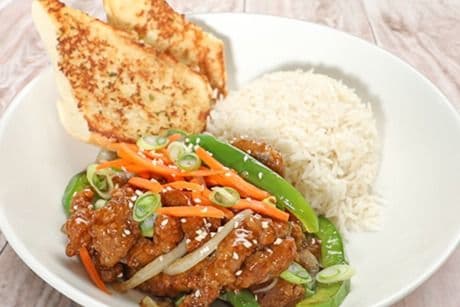 Ginger Beef Rice Bowl