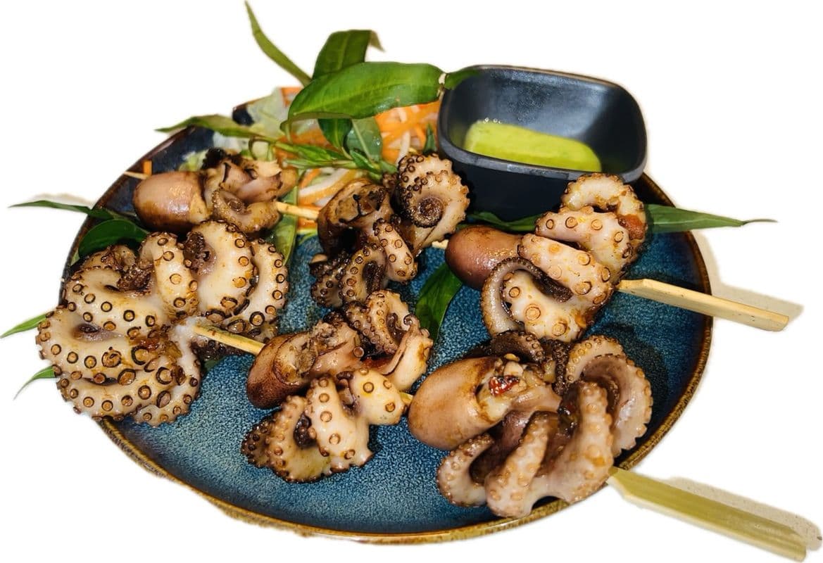 K9. Octopus Skewers