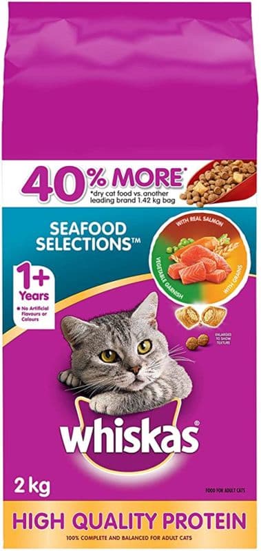 Whiskas Sea Food Selections with Real Salmon (2 kg)