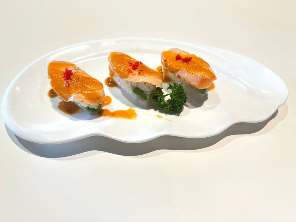 Torched Salmon Oshi Sushi(3pcs)