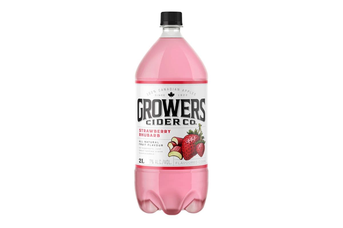 Growers Cider Strawberry Rhubarb (2 L) (1 x 2 litre)