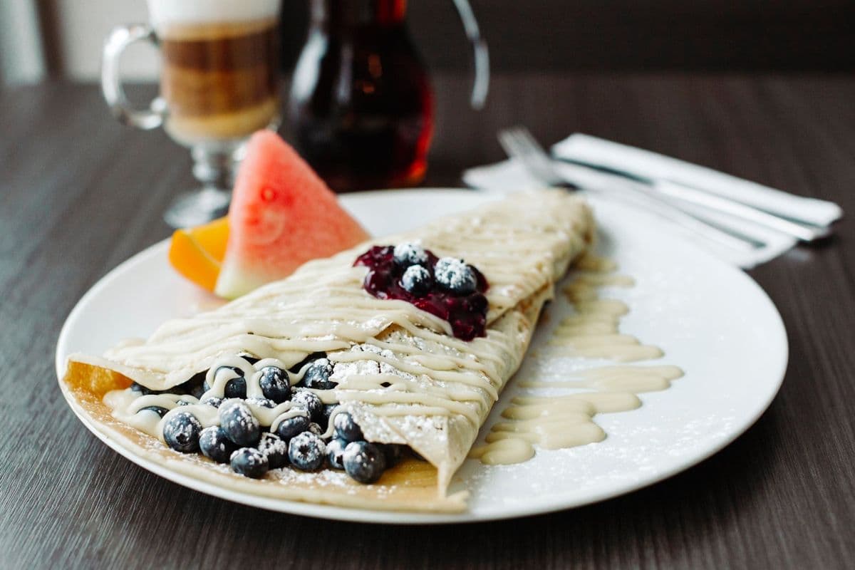 Crêpes aux fruits aux bleuets