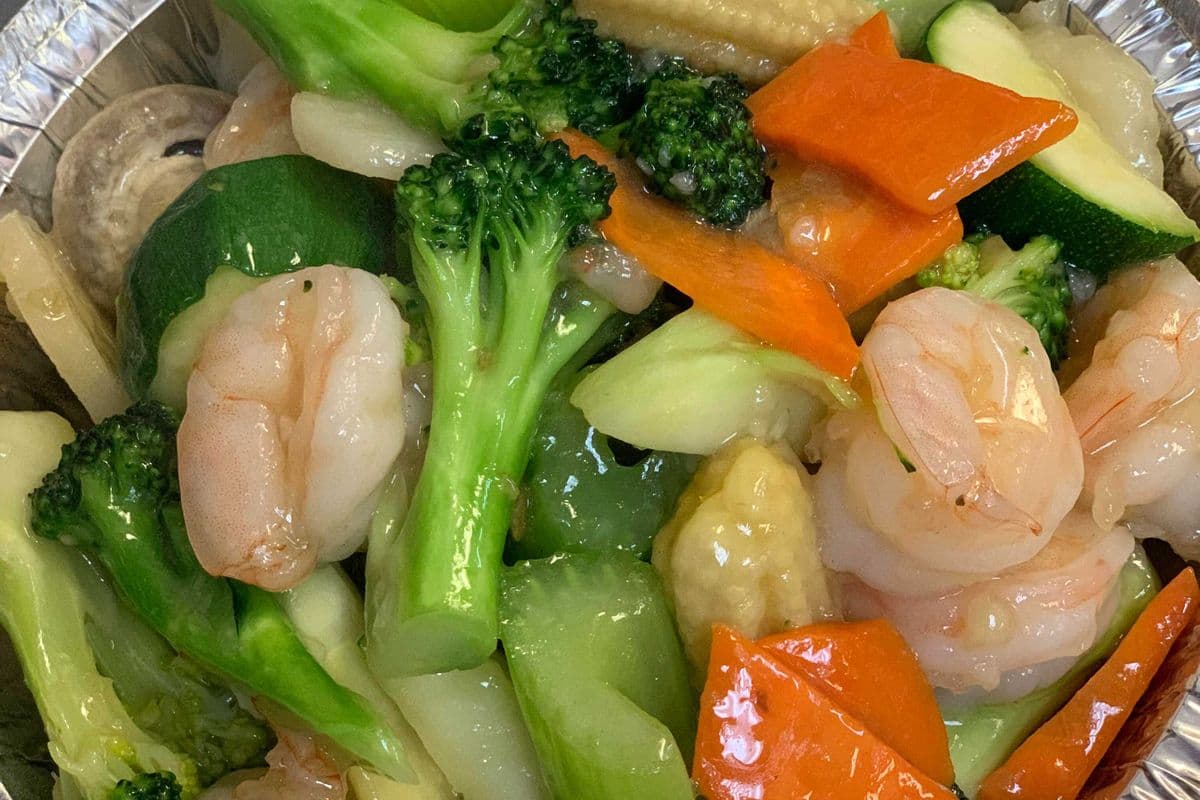63. Prawns with Mixed Vegetables