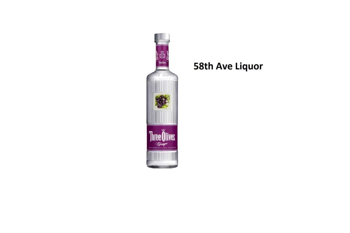 THREE OLIVES GRAPE VODKA 750ML (1 x 750ML)