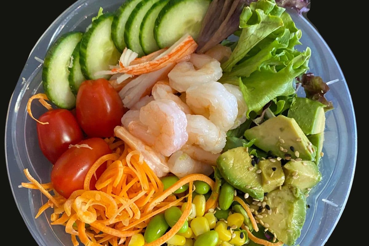 Poke 2. Poké bol aux crevettes tempura