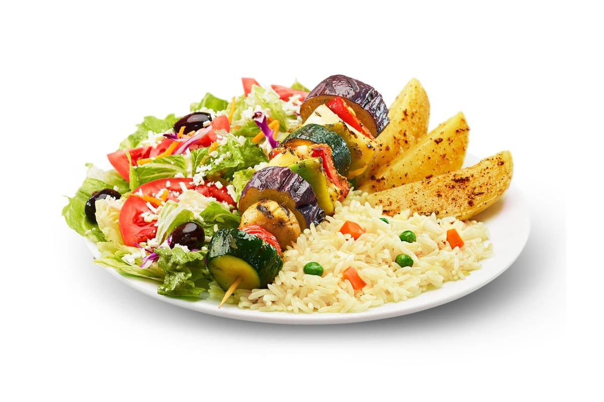 Grilled Vegetable Souvlaki Meal