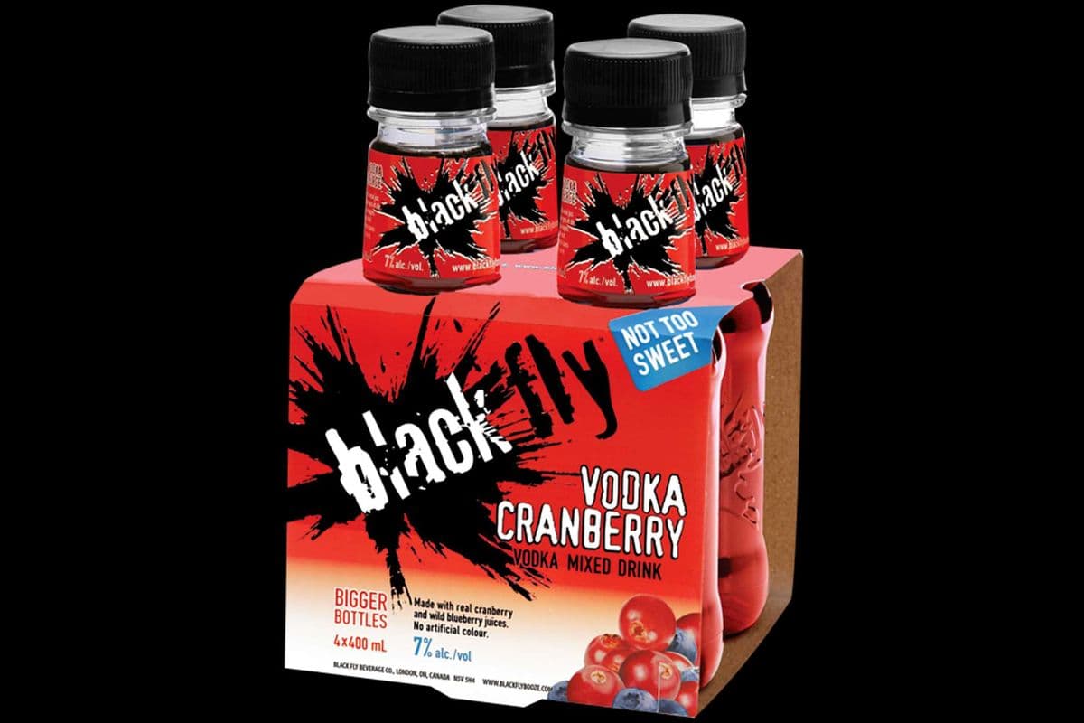 BLACK FLY VODKA CRANBERRY (4 x 440ML BOTTLES) (4 x 440ML)
