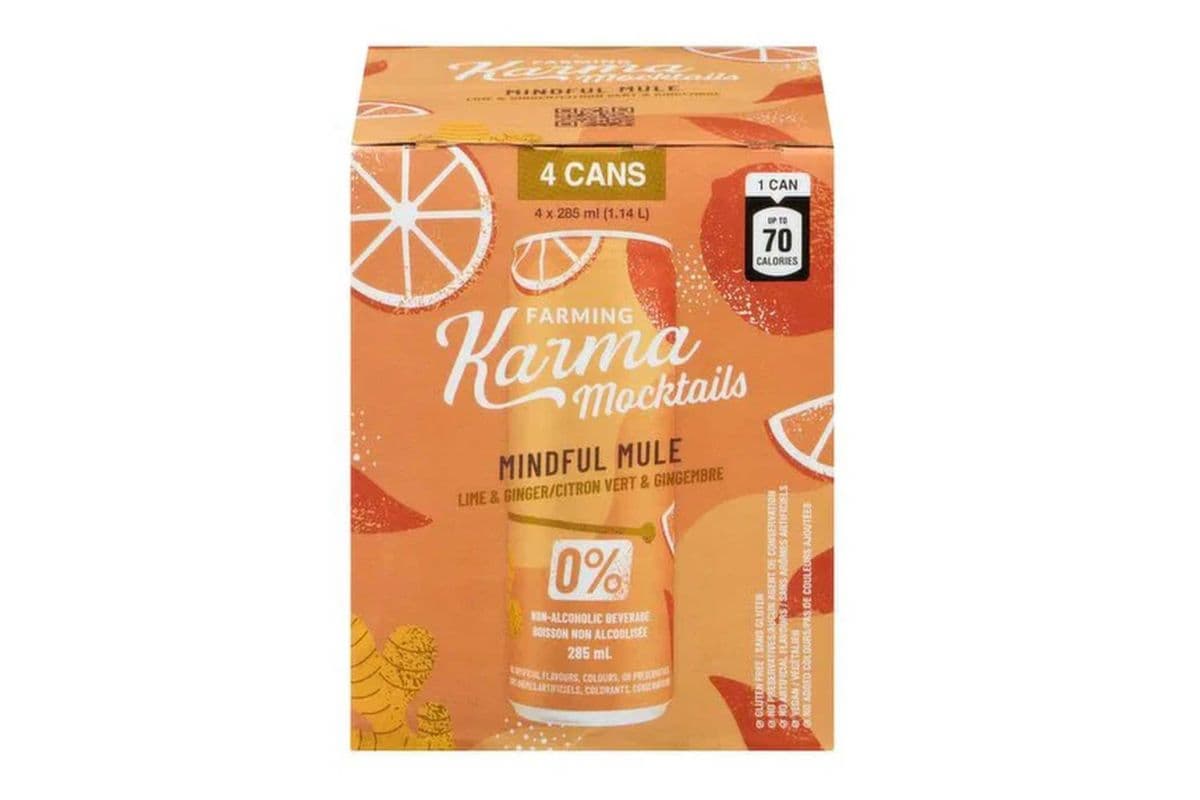 FARMING KARMA MOCKTAILS MINDFUL MULE 4 CANS (4 x 285 ML)