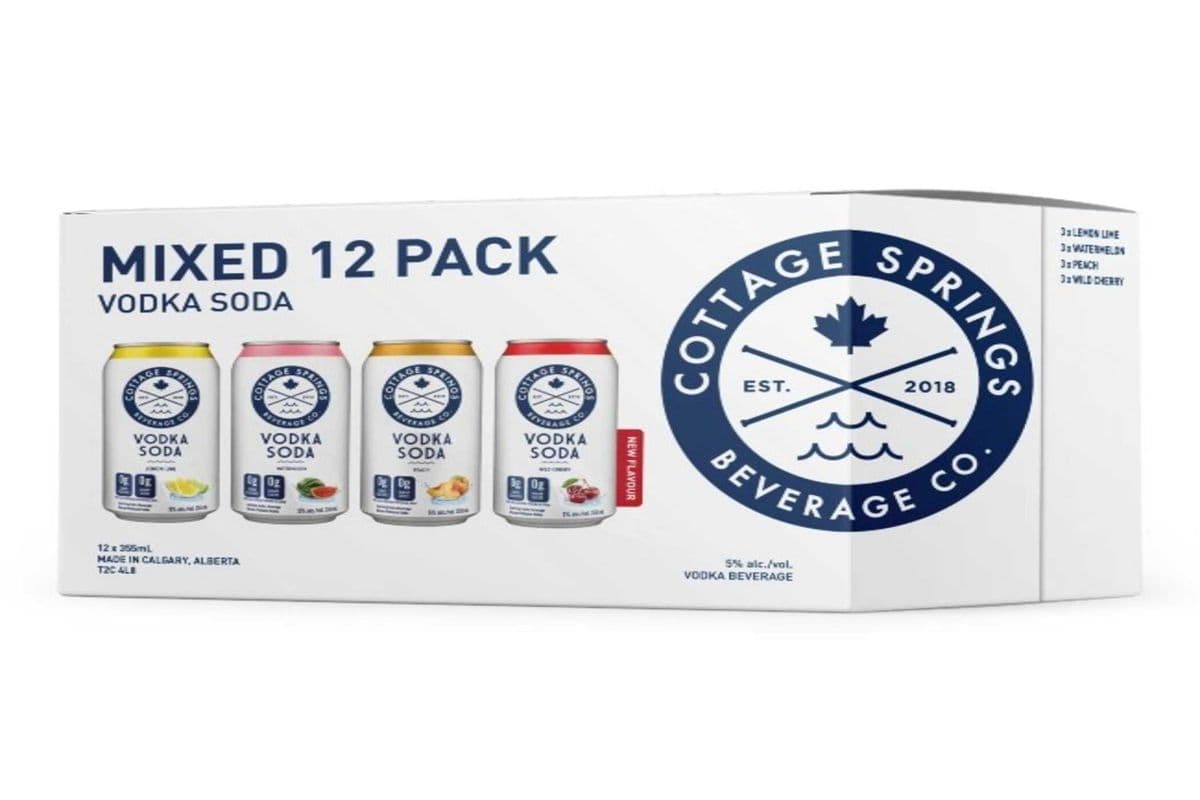 Cottage Springs Vodka Soda Variety 12X355ML (12 x 355ml)