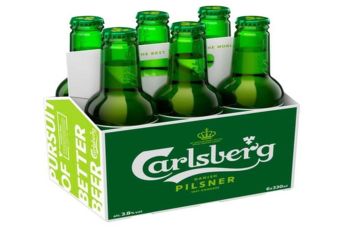 CARLSBERG DANISH LAGER 6 BOTTLES (6 x 330ML)
