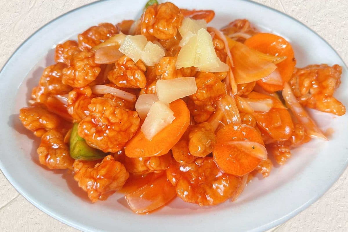 48. Boneless Sweet and Sour Pork with Pineapple