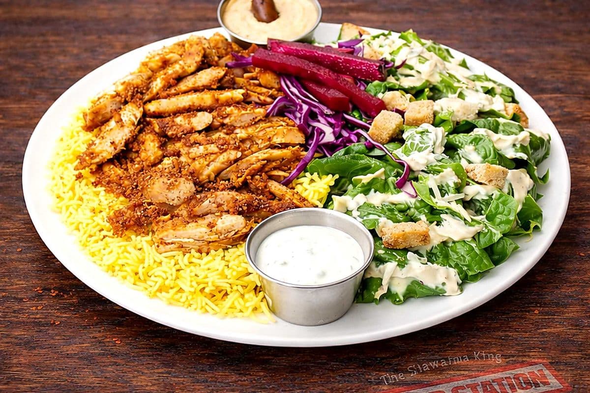 Chicken Shawarma and Rice Plate