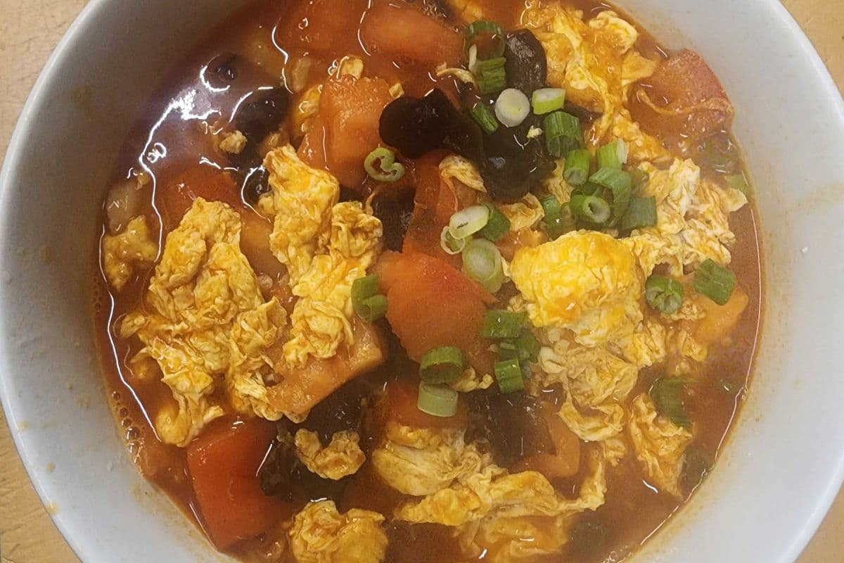 1115. Hand-Pulled Ramen with Tomato and Egg