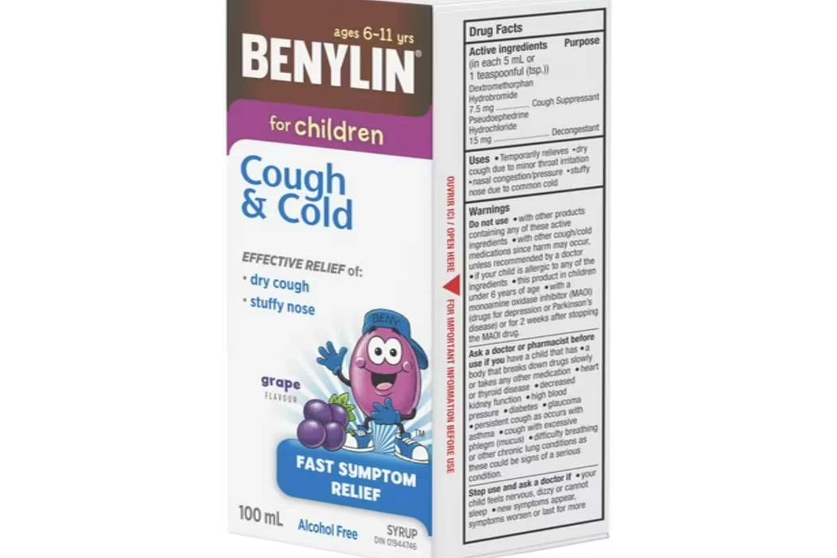Benylin for Children 6-11 years 100 ml grape