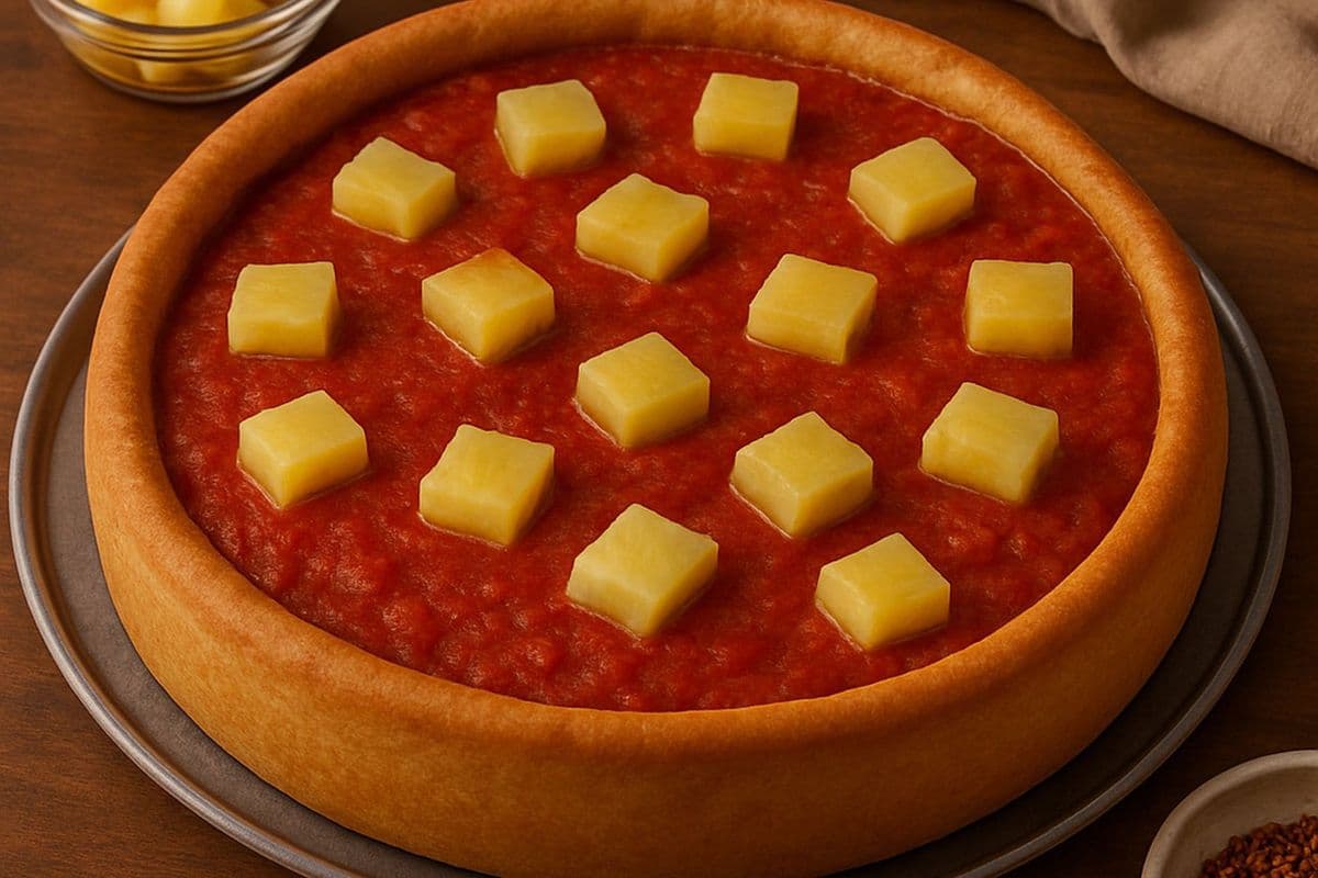 Small deep dish Ham, Pineapple, Bacon