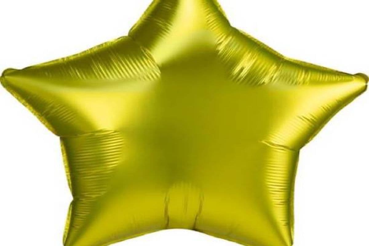 18" Foil balloon - Star shape- Lemon Color