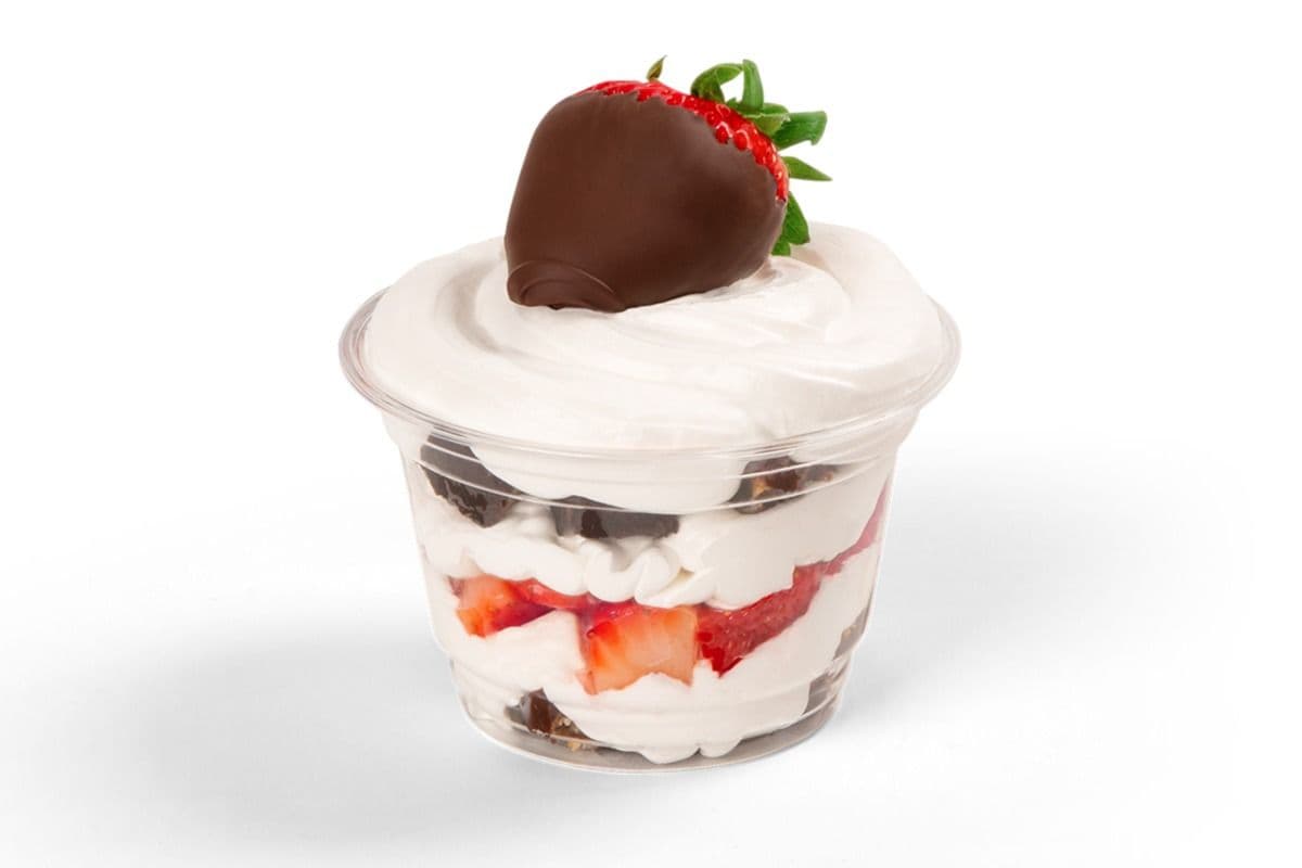 Brownie and Strawberry Indulgence Cup