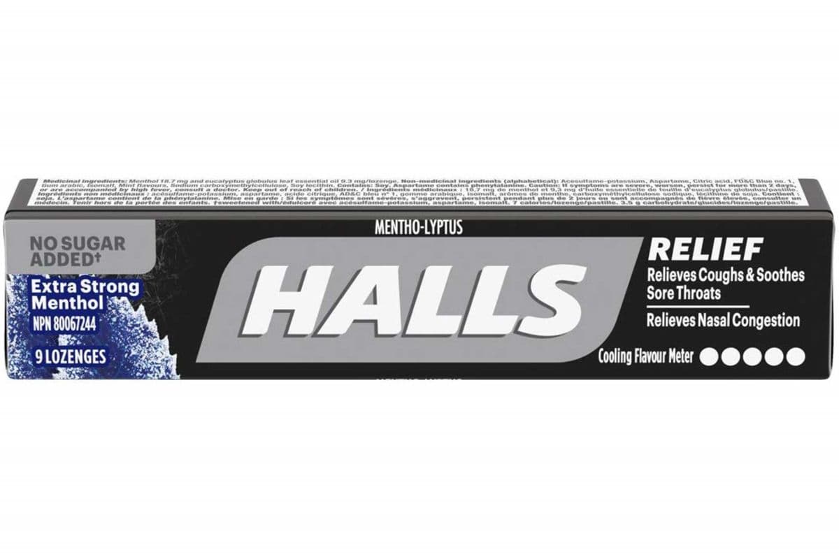 Halls - Extra Strong Menthol - No Sugar