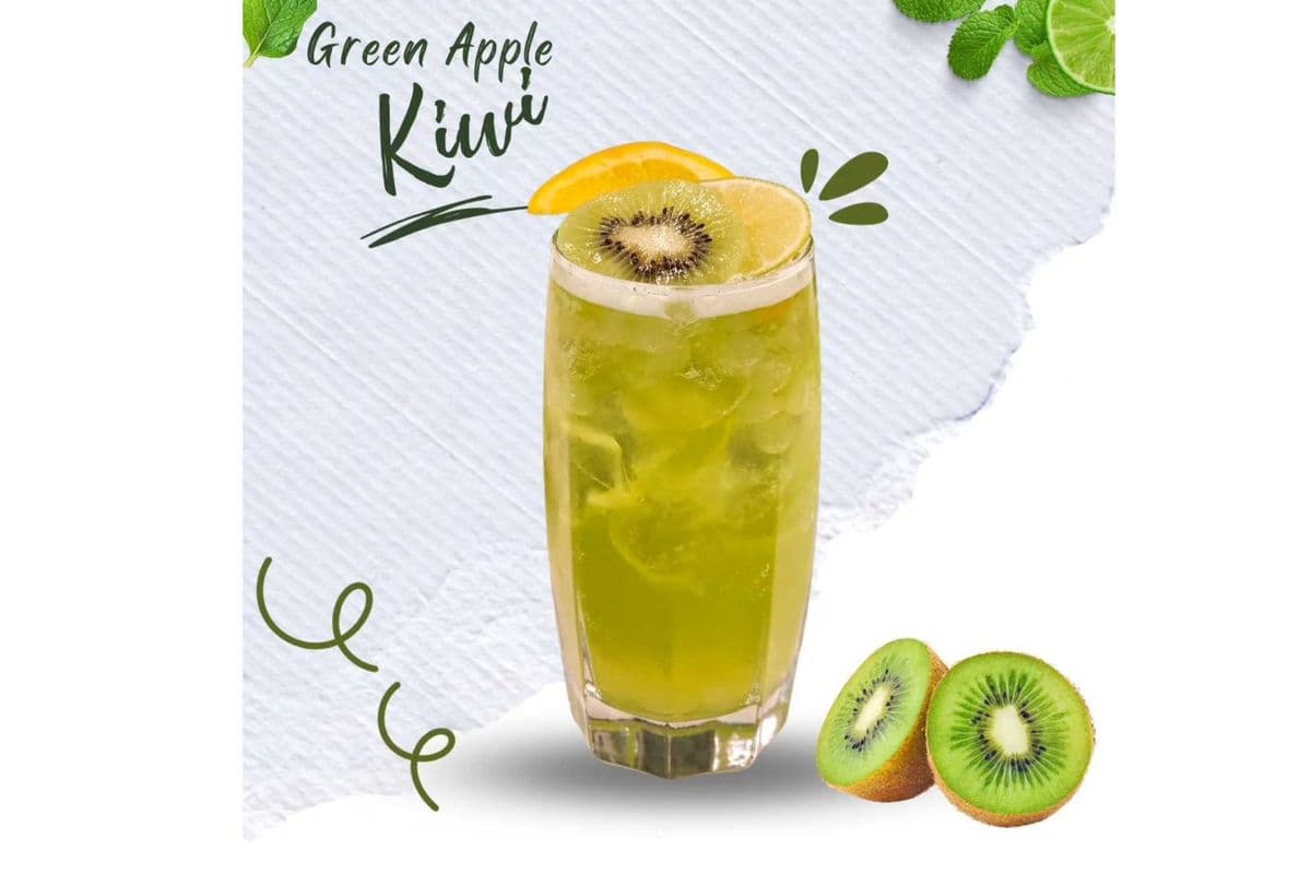Green Apple Kiwi with White Pearls