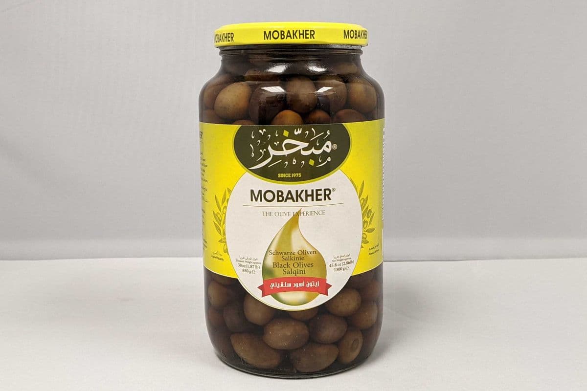 Mobakher Black Olives Salqini, 1000 Grams (1000g)
