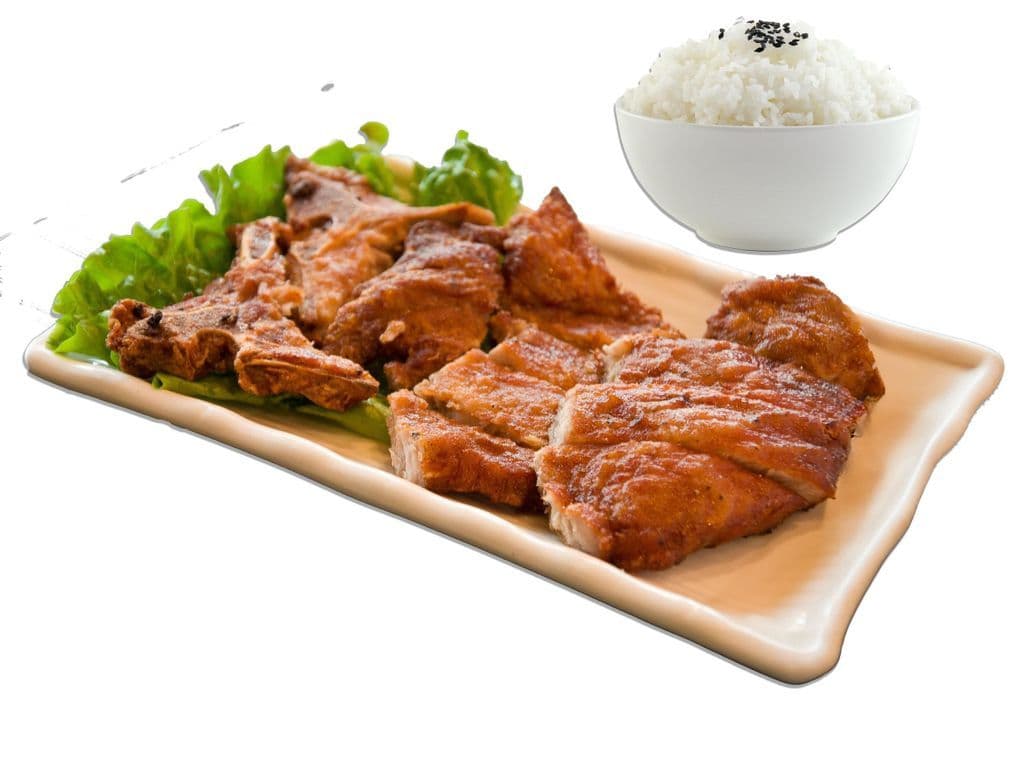 Pork Chop/Boneless Chicken Leg Fried Rice （排骨/雞排炒飯）