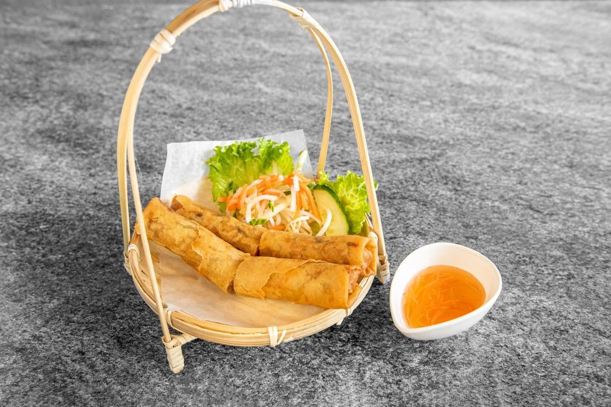 1. Deep Fried Pork Spring Rolls (2 rolls)