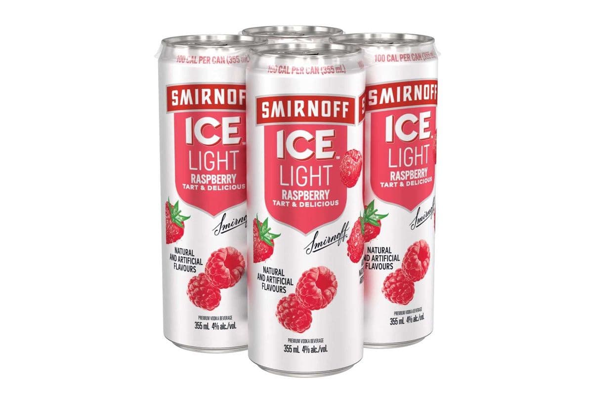 Smirnoff Ice Light Raspberry & Soda-4PK (4 x 355ml)